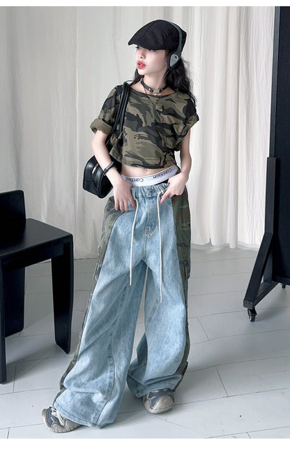 Street Dance Style Functional Wide-leg Sports Pants (Only Pant)