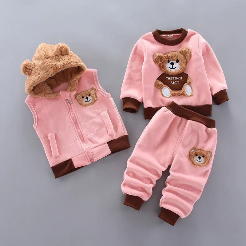Children's Clothing 2025 Children's Winter Clothing Baby Three Pcs Set (Available)
