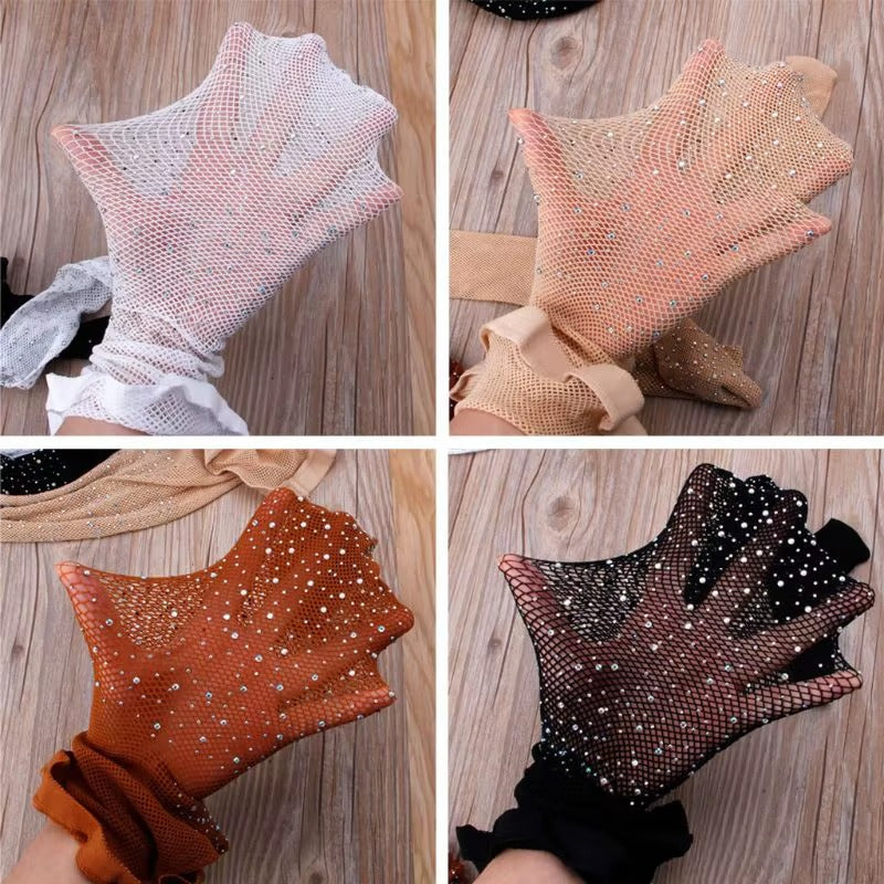 New Fashion Girls Tights Toddler Kids Baby Rhinestone Fishnet Tights Girls Children Mesh Stockings Hollow Out Pantyhose Fish Net