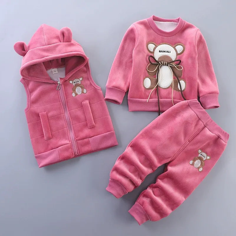 Children's Clothing 2025 Children's Winter Clothing Baby Three Pcs Set (Available)