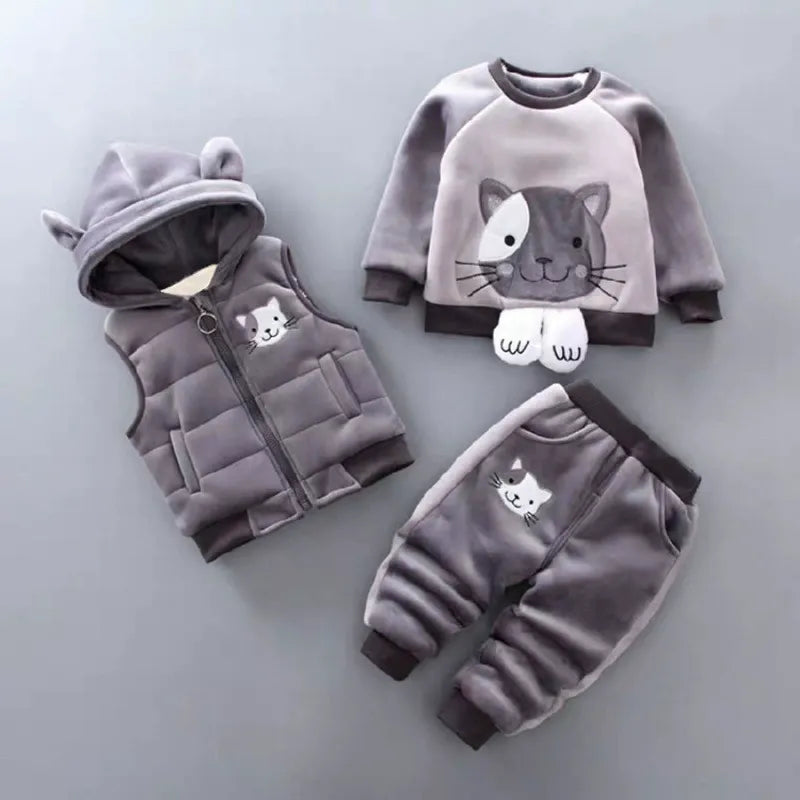 Children's Clothing 2025 Children's Winter Clothing Baby Three Pcs Set (Available)