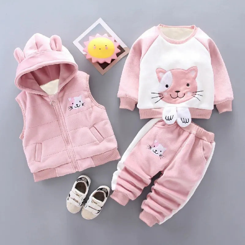 Children's Clothing 2025 Children's Winter Clothing Baby Three Pcs Set (Available)