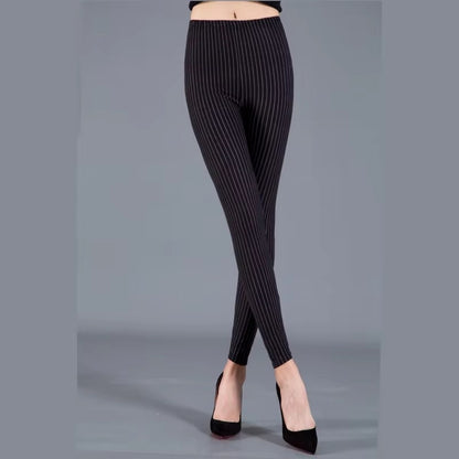 Women Plaid Leggings Fashion Print Fitness Houndstooth Floral Stripe Dot Leopard Pure Black Pants High Waist Trousers