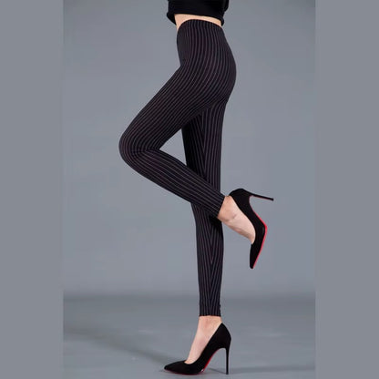 Women Plaid Leggings Fashion Print Fitness Houndstooth Floral Stripe Dot Leopard Pure Black Pants High Waist Trousers