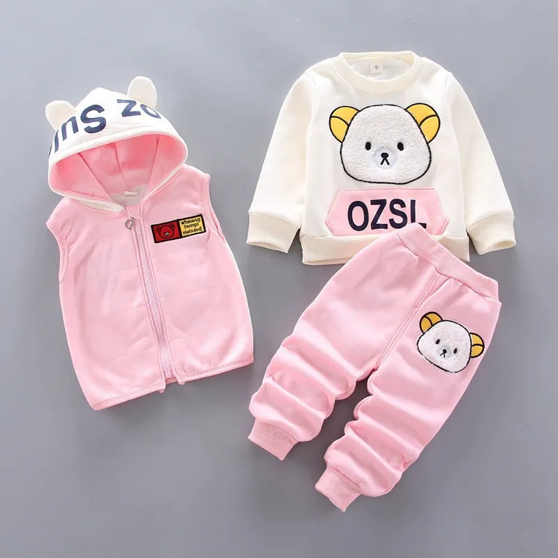 Children's Clothing 2025 Children's Winter Clothing Baby Three Pcs Set (Available)