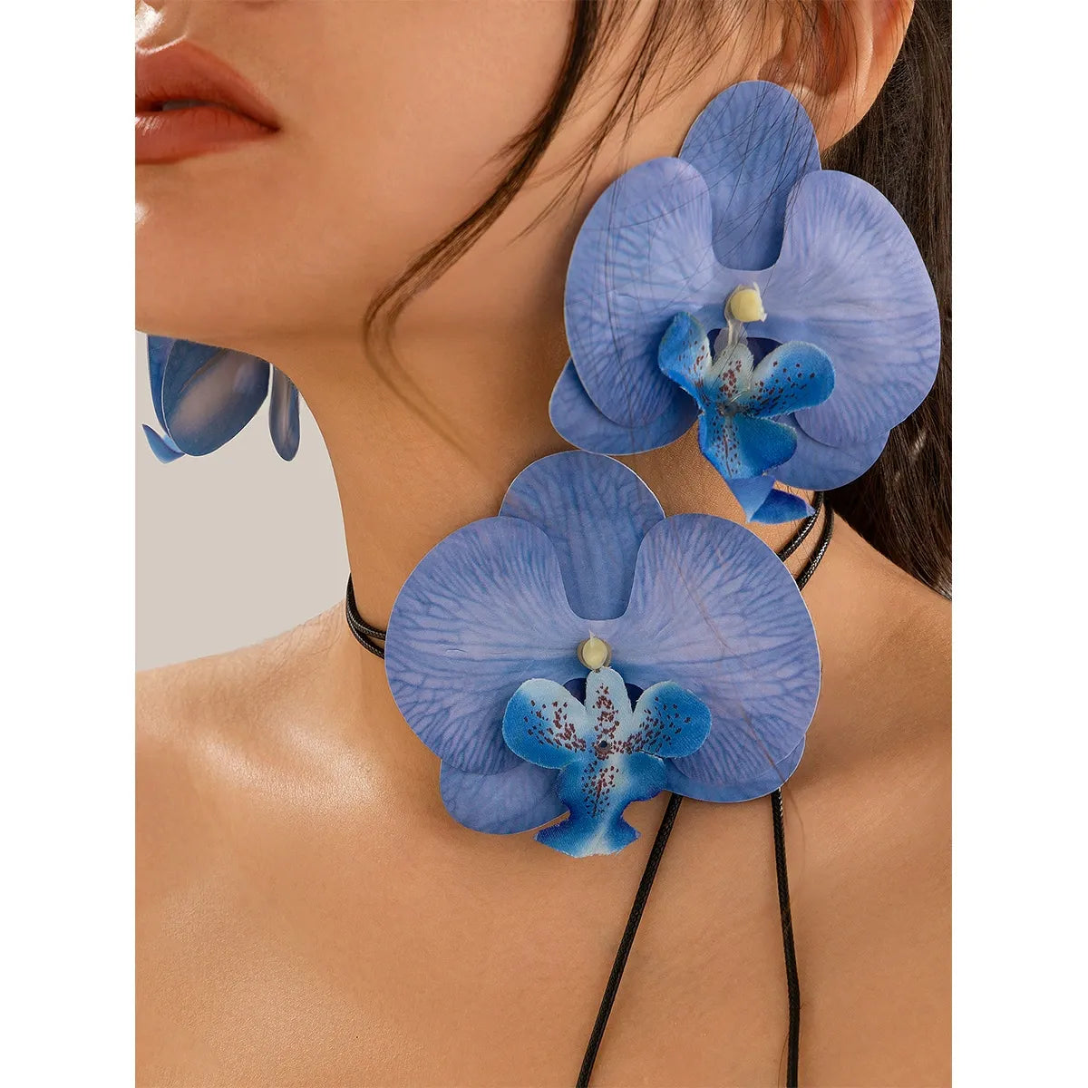 Butterfly orchid flower Necklace & Earring Set