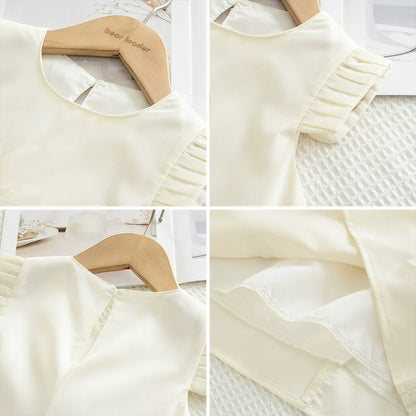 New style sleeveless high-end children's clothing three-dimensional flower princess dress big girl dress