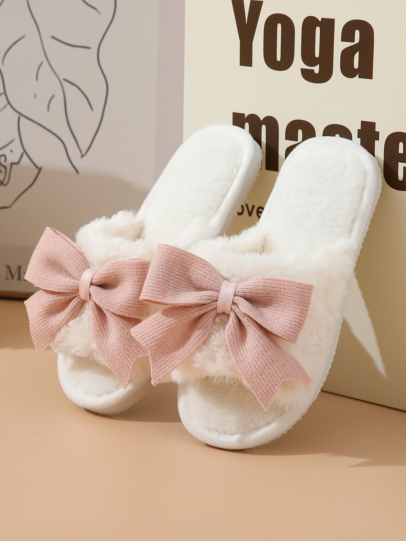 Home warm thick bottom non-slip open slippers for all seasons