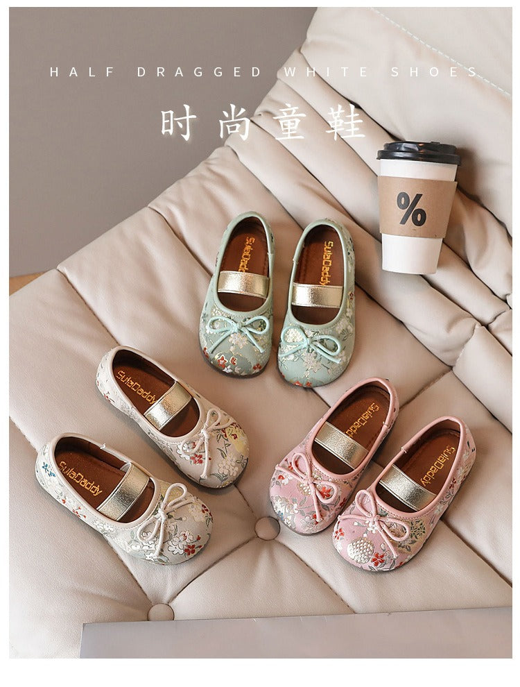 Children's Bow Slip-On Princess Shoes