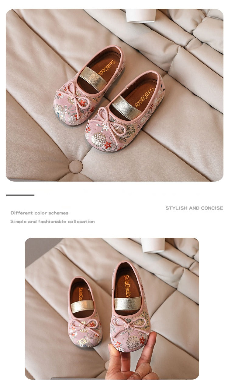 Children's Bow Slip-On Princess Shoes