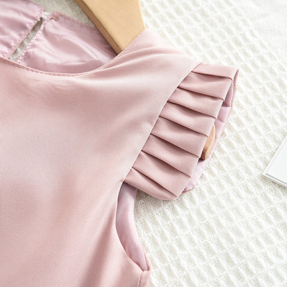 New style sleeveless high-end children's clothing three-dimensional flower princess dress big girl dress