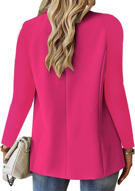 Ins Lapel Button Jacket Fashion Commuter Casual Suit Jacket Women's Long-sleeved Tops Outwear Clothing (Available) - Mom & Kids