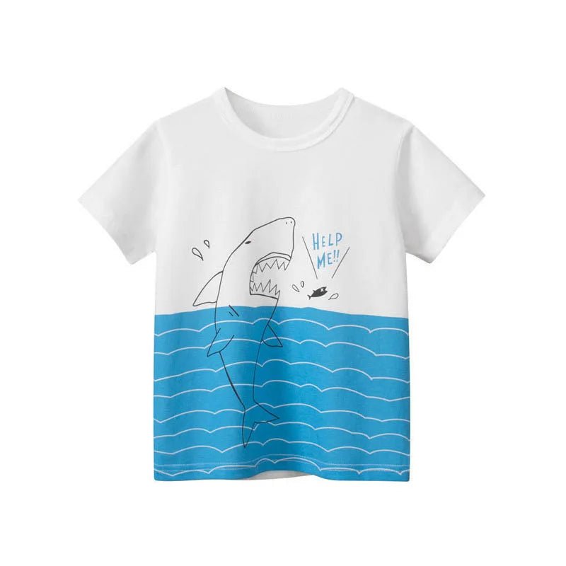 Jumping Meters Hot Selling Boys Girls Summer Baby T Shirts Short Sleeve Cartoon Cars Toddler Tees Tops Boys Girls Clothing - Mom & Kids