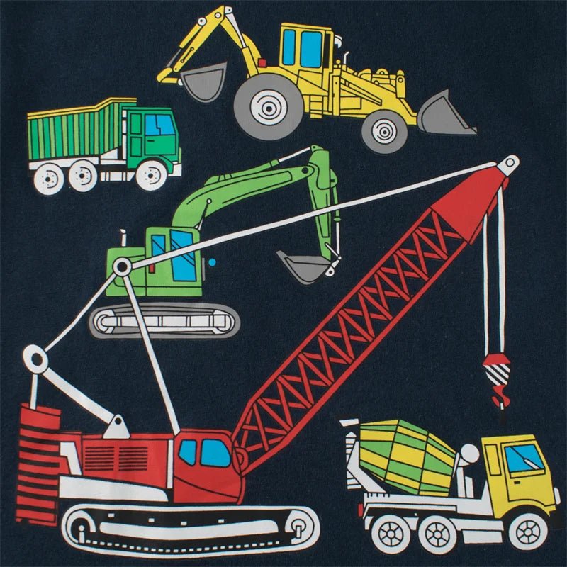Jumping Meters Hot Selling Boys Girls Summer Baby T Shirts Short Sleeve Cartoon Cars Toddler Tees Tops Boys Girls Clothing - Mom & Kids