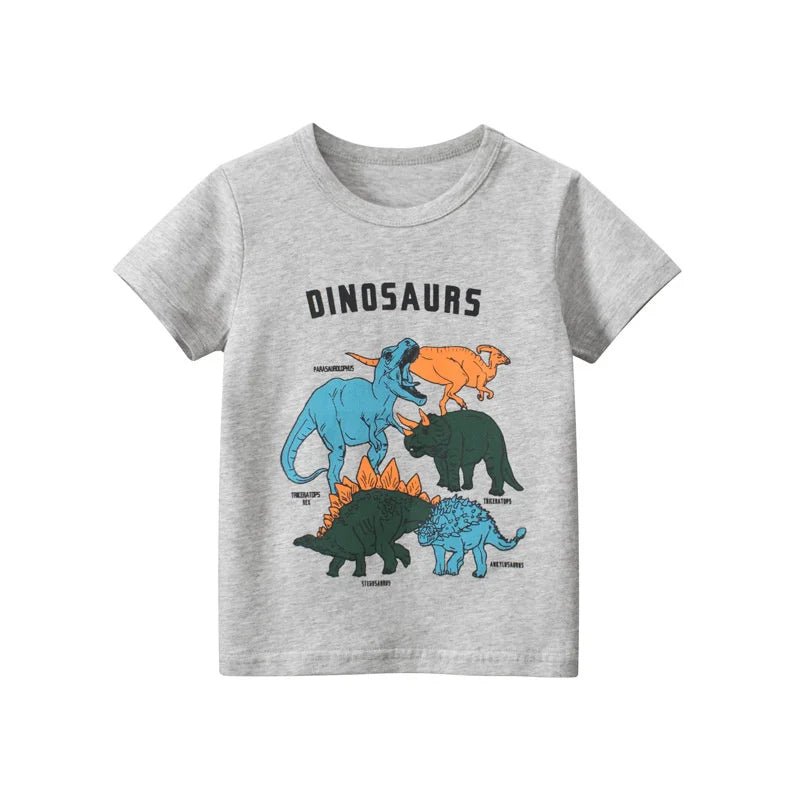 Jumping Meters Hot Selling Boys Girls Summer Baby T Shirts Short Sleeve Cartoon Cars Toddler Tees Tops Boys Girls Clothing - Mom & Kids