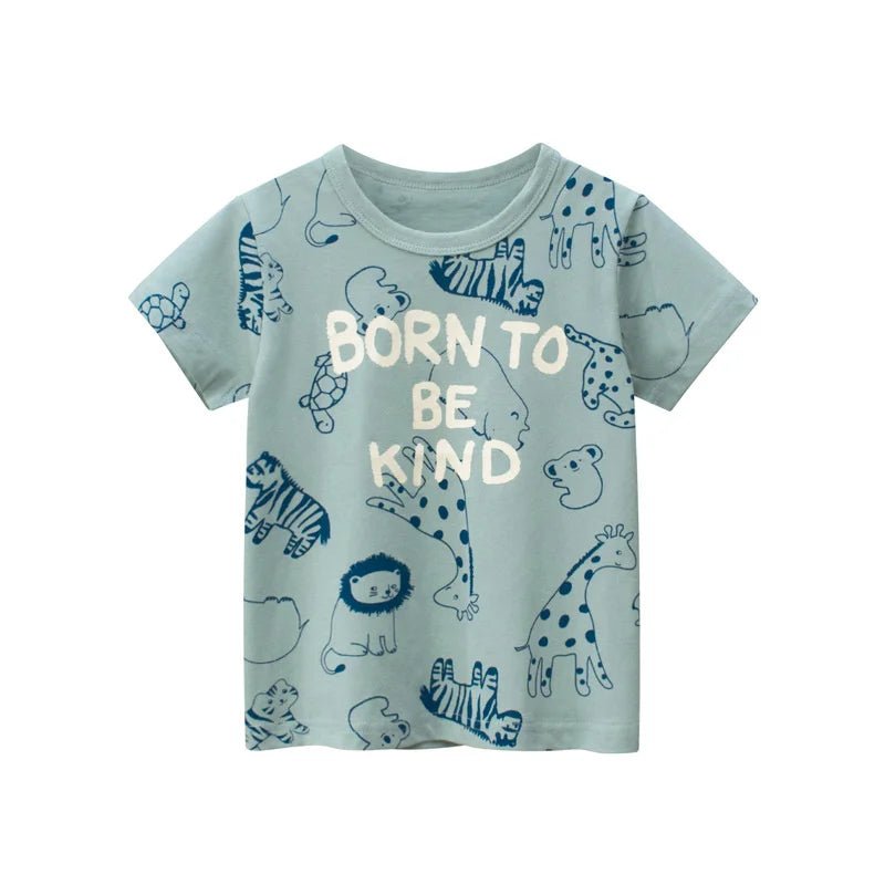 Jumping Meters Hot Selling Boys Girls Summer Baby T Shirts Short Sleeve Cartoon Cars Toddler Tees Tops Boys Girls Clothing - Mom & Kids