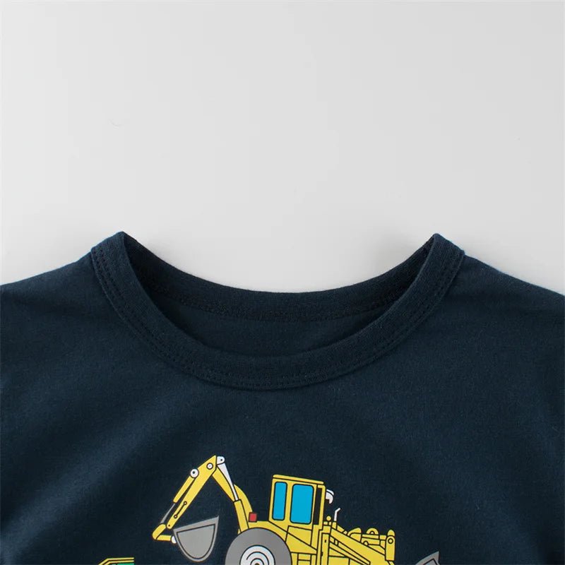 Jumping Meters Hot Selling Boys Girls Summer Baby T Shirts Short Sleeve Cartoon Cars Toddler Tees Tops Boys Girls Clothing - Mom & Kids