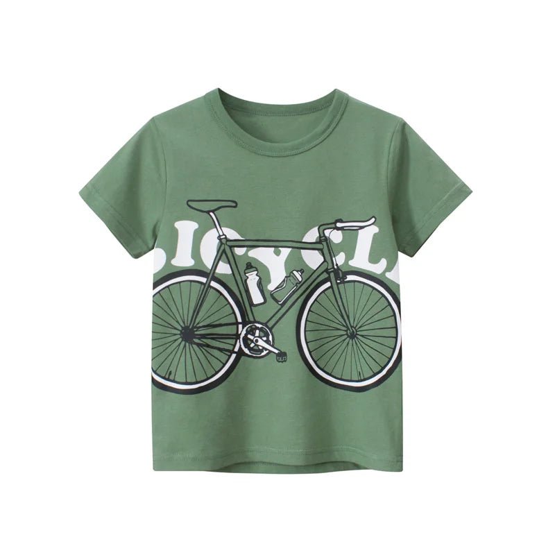 Jumping Meters Hot Selling Boys Girls Summer Baby T Shirts Short Sleeve Cartoon Cars Toddler Tees Tops Boys Girls Clothing - Mom & Kids