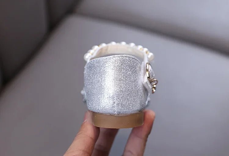 Kids Rhinestones Bow Sandals Cute Girls Party Sandals Children's Princess Shoes Fashion Soft Sole Flat Beach Sandals - Mom & Kids