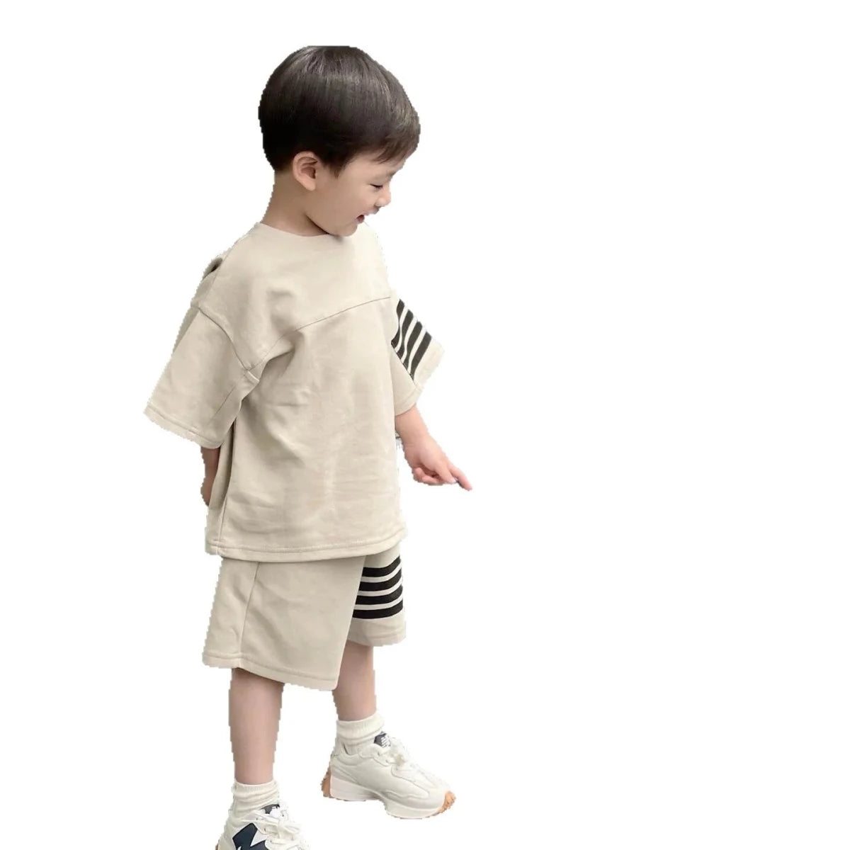 Kids Sportswear 2 Piece Set Korean Style Short Sleeve and Shorts Outfit for Boys and Girls - Mom & Kids
