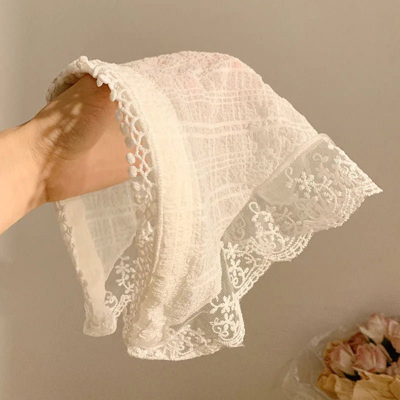 Lace Triangular Hair Scarf Headband Square Headscarf Hairband Turban Bandage Bandana Headband Women Headwarp Hair Accessories - Mom & Kids