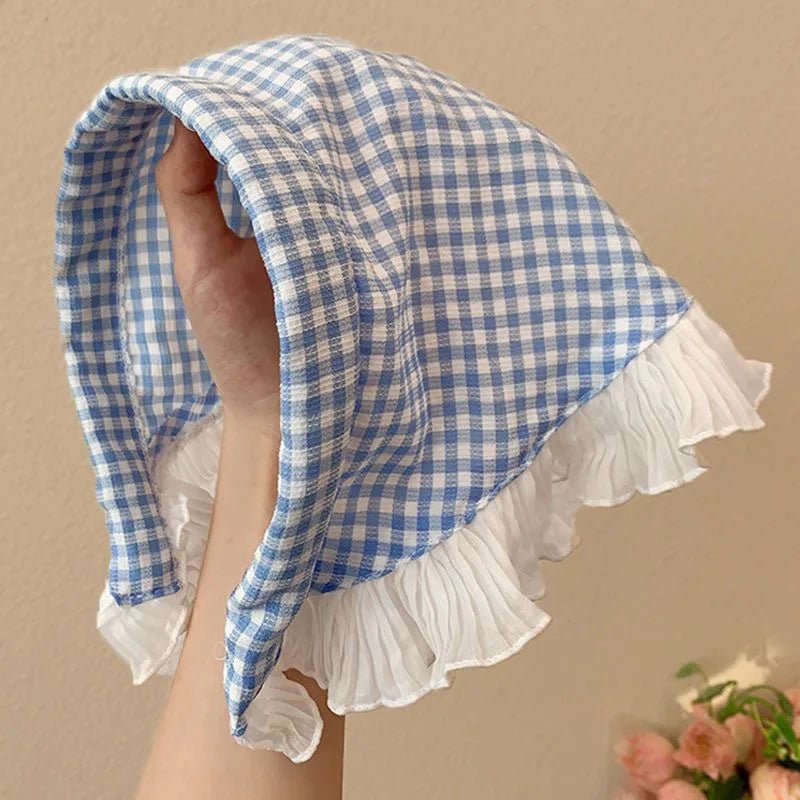 Lace Triangular Hair Scarf Headband Square Headscarf Hairband Turban Bandage Bandana Headband Women Headwarp Hair Accessories - Mom & Kids