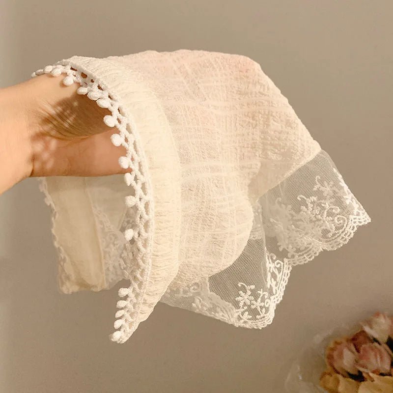 Lace Triangular Hair Scarf Headband Square Headscarf Hairband Turban Bandage Bandana Headband Women Headwarp Hair Accessories - Mom & Kids