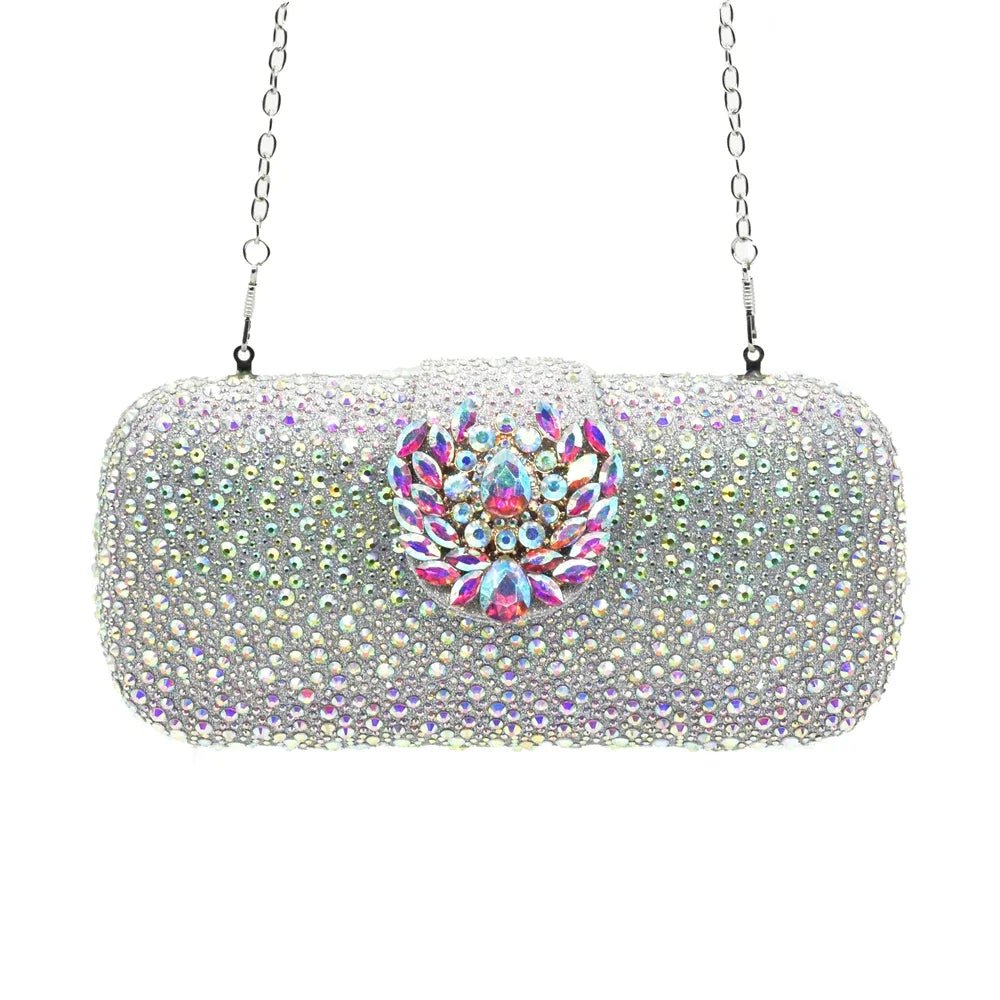 Luxury Designer Pumps Women Full Rhinestone Designer Shoe and Bag Sets From Italy - Mom & Kids
