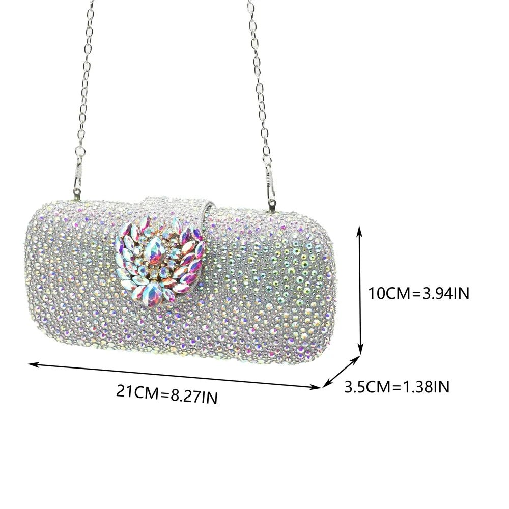 Luxury Designer Pumps Women Full Rhinestone Designer Shoe and Bag Sets From Italy - Mom & Kids