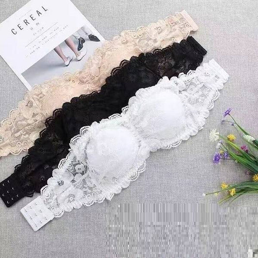 Tube Top Wireless BH Soft Seamless Bandeau Lace Bralette Bra