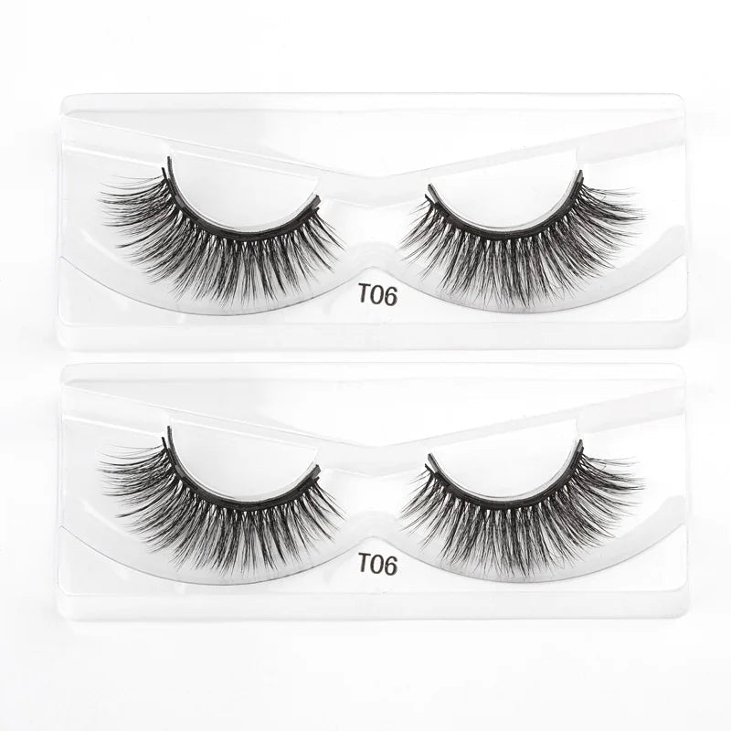 3 pairs magnetic eyelashes set with waterproof magnetic eyeliner and tweezer for reusable natural eye makeup