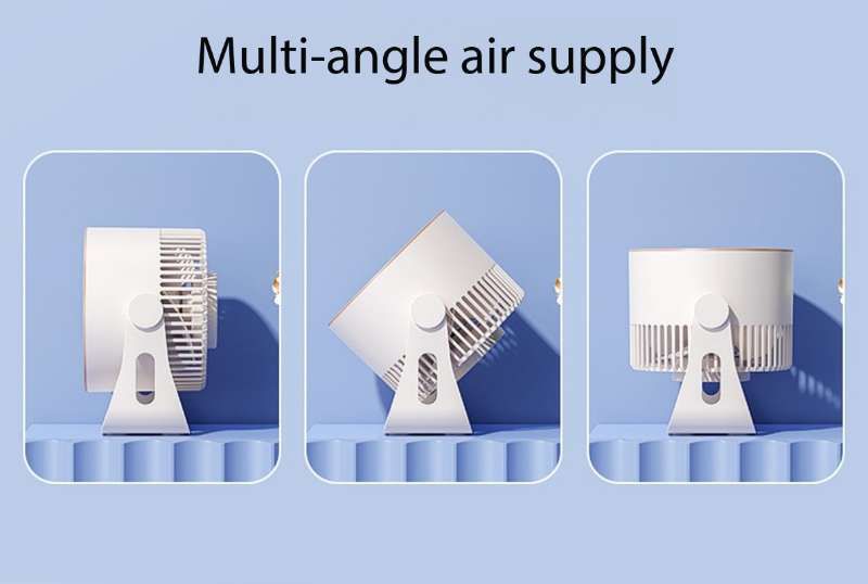 🪭 Multifunctional 360° Rotation Portable Rechargeable Air Cooling Circulating Fan!! ( Available ) - Mom & Kids