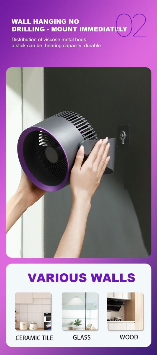 🪭 Multifunctional 360° Rotation Portable Rechargeable Air Cooling Circulating Fan!! ( Available ) - Mom & Kids