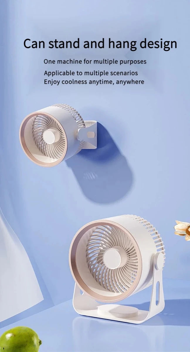 🪭 Multifunctional 360° Rotation Portable Rechargeable Air Cooling Circulating Fan!! ( Available ) - Mom & Kids