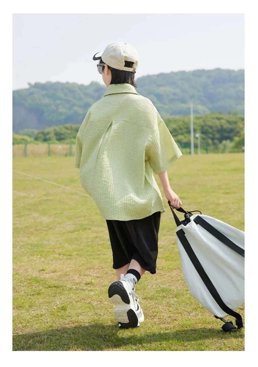 New Children Summer Thin Short Sleeved Shirt Shorts Two Piece Set Children Stylish Clothing Trend - Mom & Kids