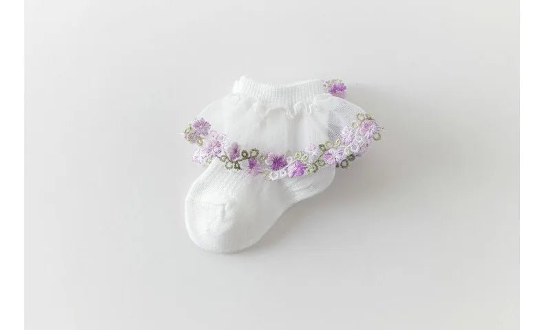 New Children's Socks With Lace Princess Girls Frilly Sock Soft Infant Baby Socken White Socks For Kids 0-10Years High Quality - Mom & Kids