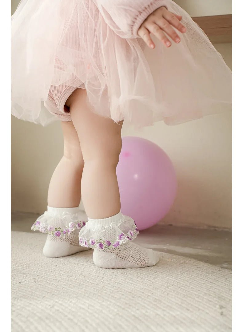 New Children's Socks With Lace Princess Girls Frilly Sock Soft Infant Baby Socken White Socks For Kids 0-10Years High Quality - Mom & Kids