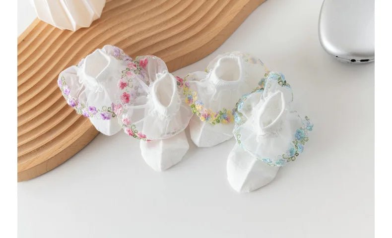 New Children's Socks With Lace Princess Girls Frilly Sock Soft Infant Baby Socken White Socks For Kids 0-10Years High Quality - Mom & Kids