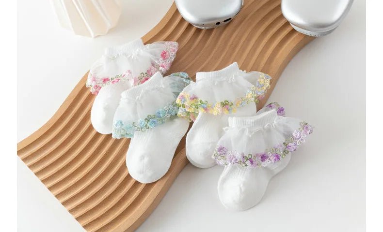 New Children's Socks With Lace Princess Girls Frilly Sock Soft Infant Baby Socken White Socks For Kids 0-10Years High Quality - Mom & Kids