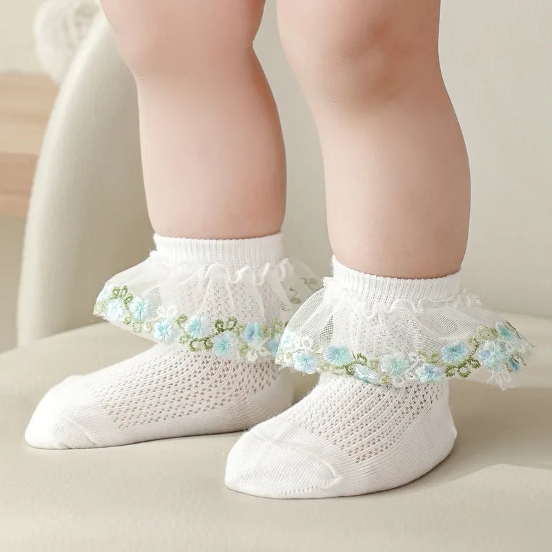 New Children's Socks With Lace Princess Girls Frilly Sock Soft Infant Baby Socken White Socks For Kids 0-10Years High Quality - Mom & Kids