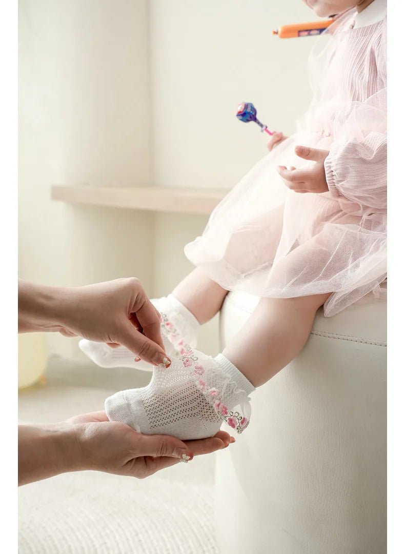 New Children's Socks With Lace Princess Girls Frilly Sock Soft Infant Baby Socken White Socks For Kids 0-10Years High Quality - Mom & Kids