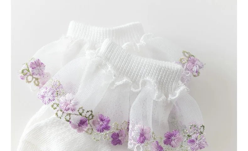 New Children's Socks With Lace Princess Girls Frilly Sock Soft Infant Baby Socken White Socks For Kids 0-10Years High Quality - Mom & Kids