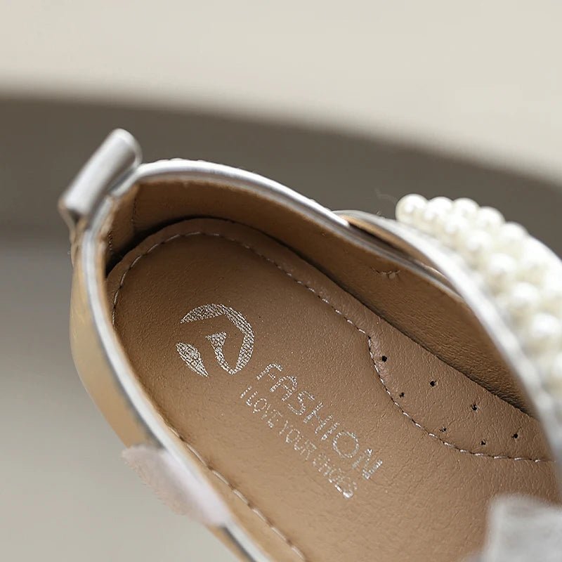 New Spring Autumn Kids Leather Shoes Side Bowknot Little Girls Dress Flat Shoes Elegant Children Princess Ballet Shoes for Party - Mom & Kids