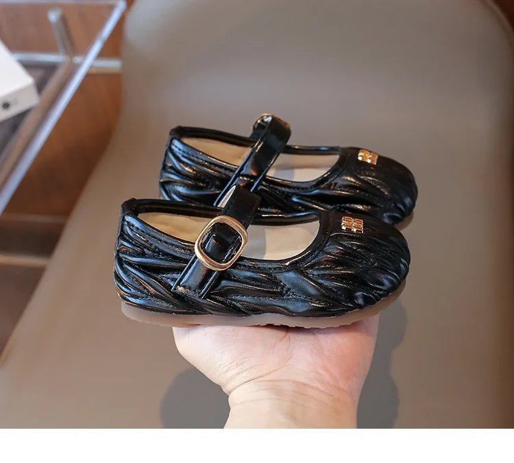 New Style Small Girls' Fashion Versatile Medium and Large Children's Soft Bottom Princess Shoes - Mom & Kids