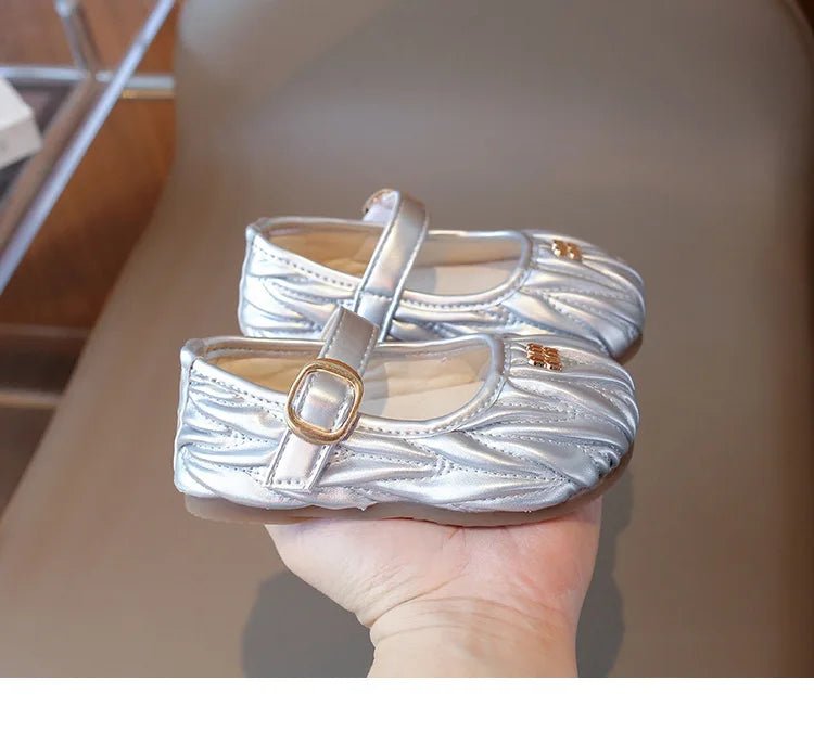 New Style Small Girls' Fashion Versatile Medium and Large Children's Soft Bottom Princess Shoes - Mom & Kids