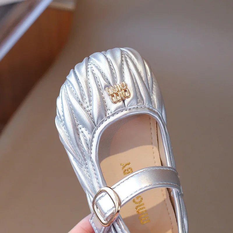 New Style Small Girls' Fashion Versatile Medium and Large Children's Soft Bottom Princess Shoes - Mom & Kids