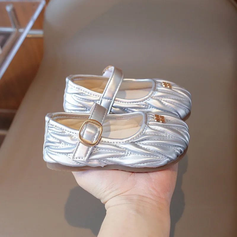 New Style Small Girls' Fashion Versatile Medium and Large Children's Soft Bottom Princess Shoes - Mom & Kids