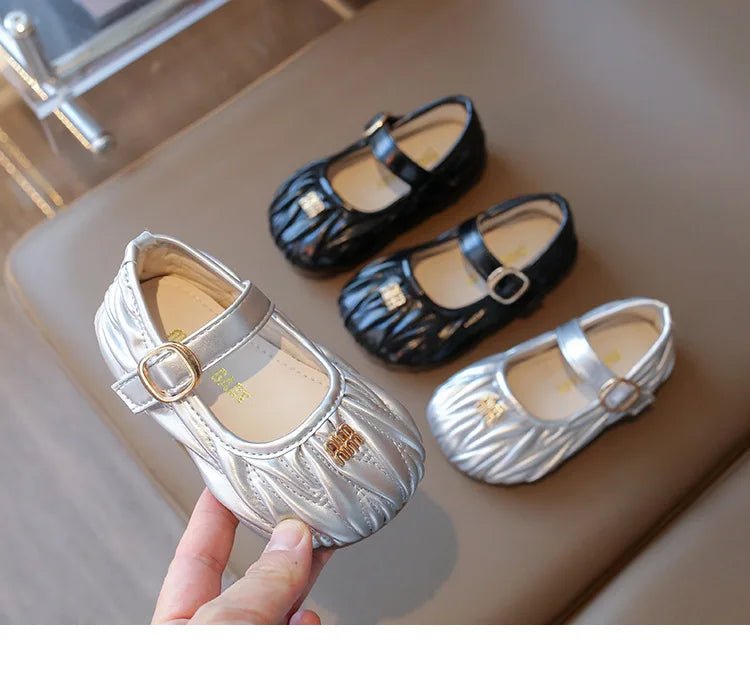 New Style Small Girls' Fashion Versatile Medium and Large Children's Soft Bottom Princess Shoes - Mom & Kids