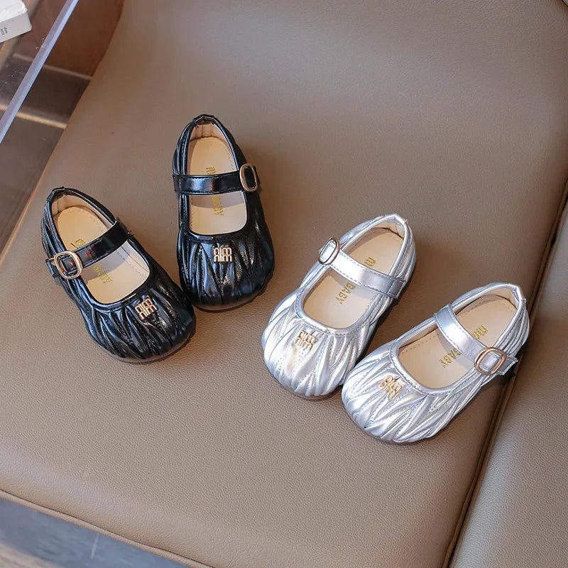 New Style Small Girls' Fashion Versatile Medium and Large Children's Soft Bottom Princess Shoes - Mom & Kids