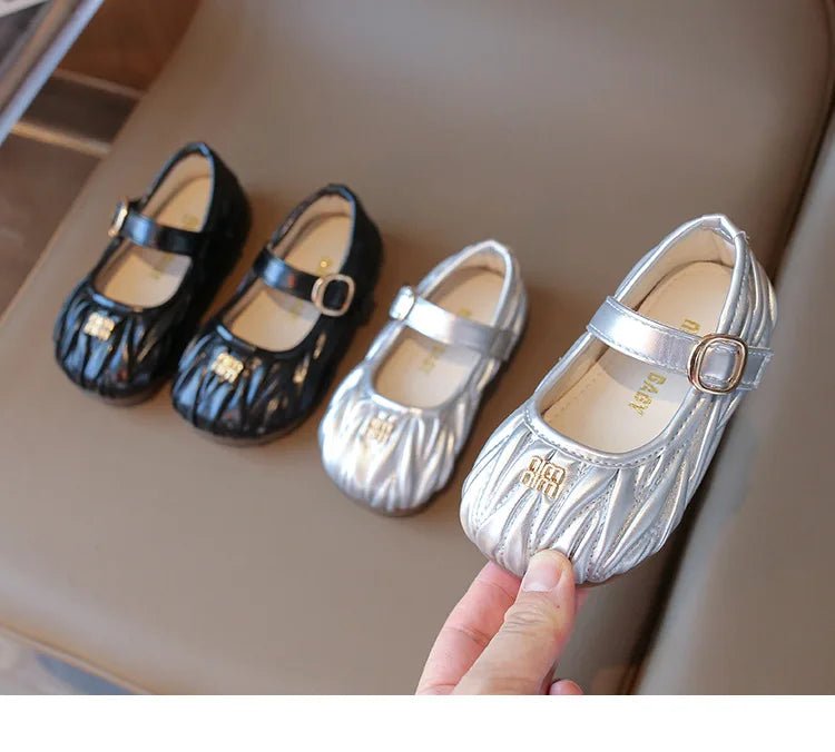 New Style Small Girls' Fashion Versatile Medium and Large Children's Soft Bottom Princess Shoes - Mom & Kids